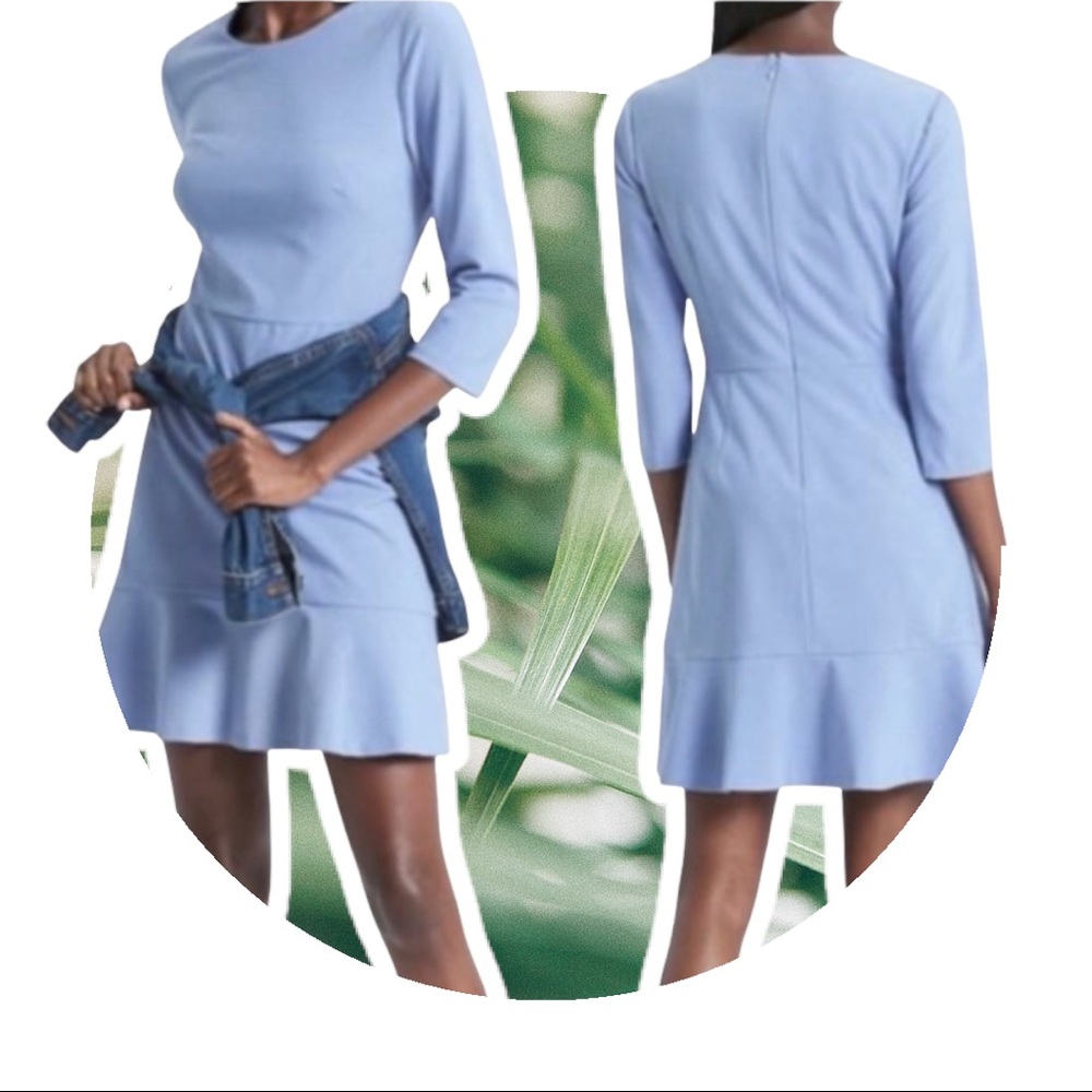 💙💙BANANA REPUBLIC 3/4 Sleeve Ruffle Hem Dress💙💙